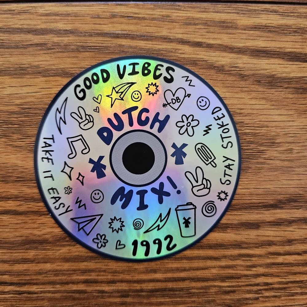 Dutch Bros Colorful Dutch Mix CD Sticker